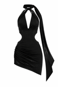 WILD INSTINCT | Black Cutout Scarf Mini Dress | Fashion Royalty Doll Clothes | BARE