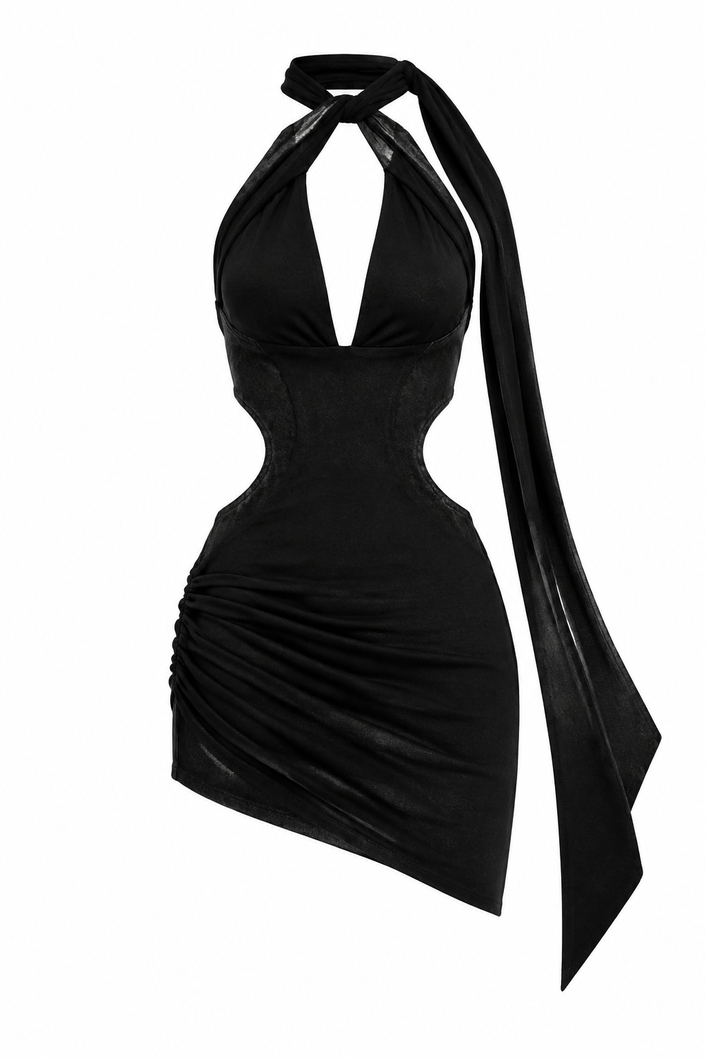 WILD INSTINCT | Black Cutout Scarf Mini Dress | Fashion Royalty Doll Clothes | BARE