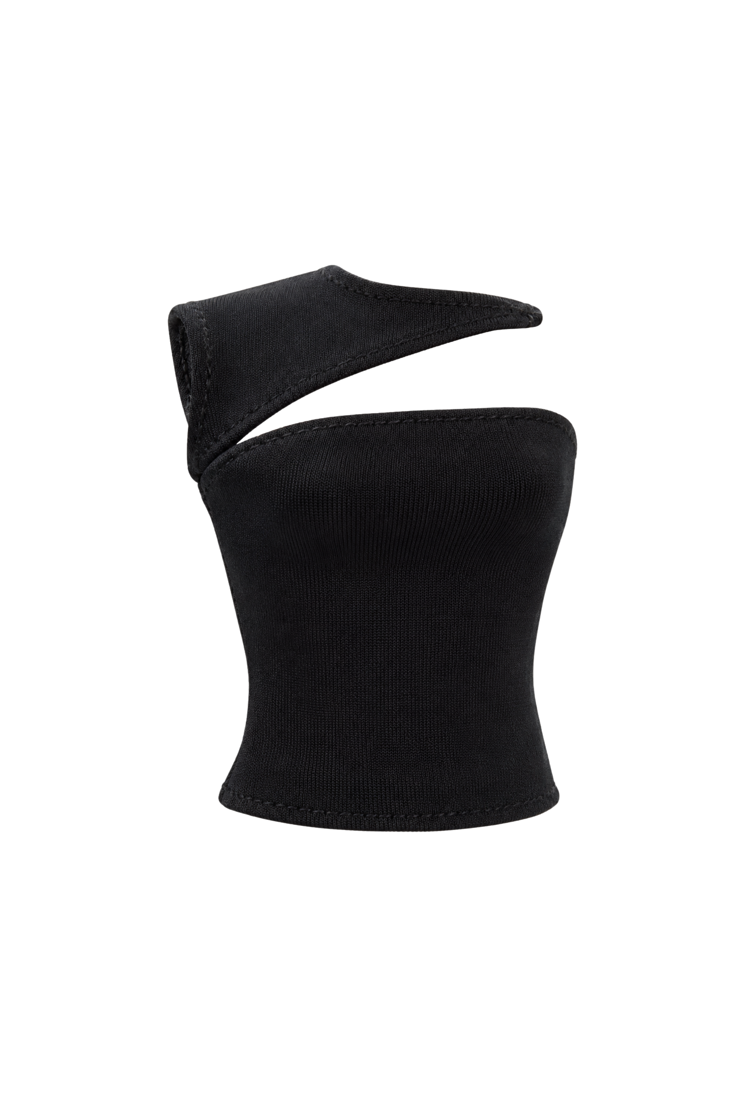 DELUXE | Style No.34 | Black Asymmetrical Cutout Top for Barbie Dolls | Modern 1/6 Scale Fashion Royalty Clothes