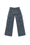 Style No.24 |. Cargo Pants for 1/6 Dolls – Fashion Royalty Doll Clothes, Mini Utility Trousers with Belt, Modern Streetwear Look