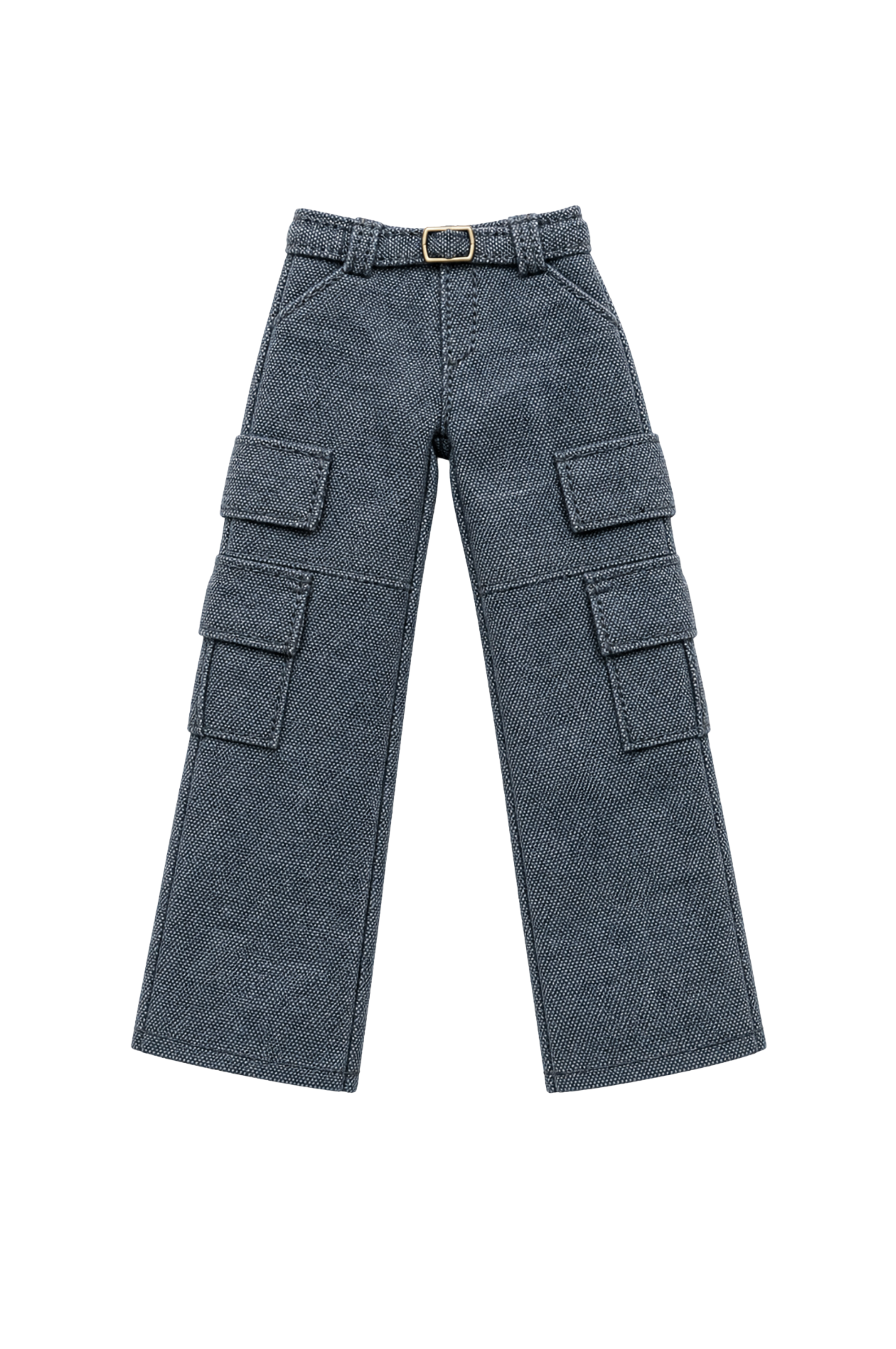 Style No.24 |. Cargo Pants for 1/6 Dolls – Fashion Royalty Doll Clothes, Mini Utility Trousers with Belt, Modern Streetwear Look