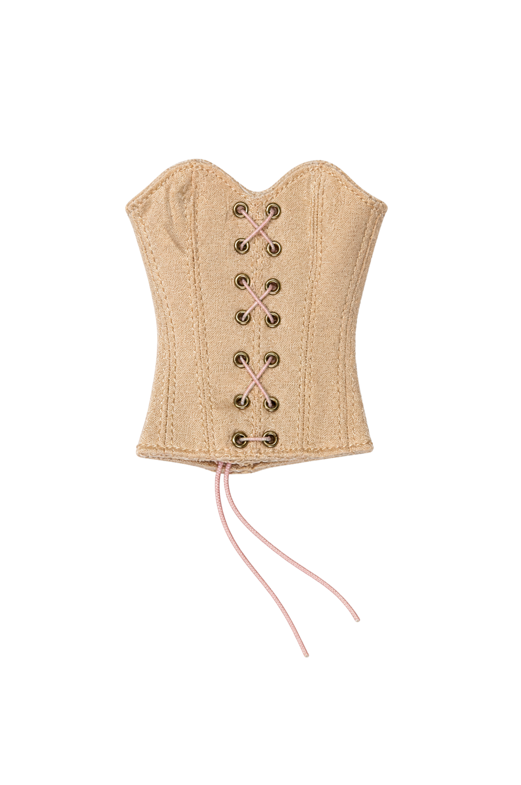 Style No.15 |. Fashion Royalty 6.0 Corset Top | Nude Lace-Up Bustier for 1/6 Scale Doll | Neutral Minimalist Lingerie | High-Fashion Doll Clothes