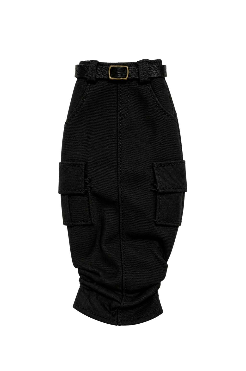 Style No.16 | Fashion Royalty 6.0 Cargo Skirt | Khaki Utility Midi Skirt with Belt for 1/6 Scale Doll | Modern Street Style Doll Clothes