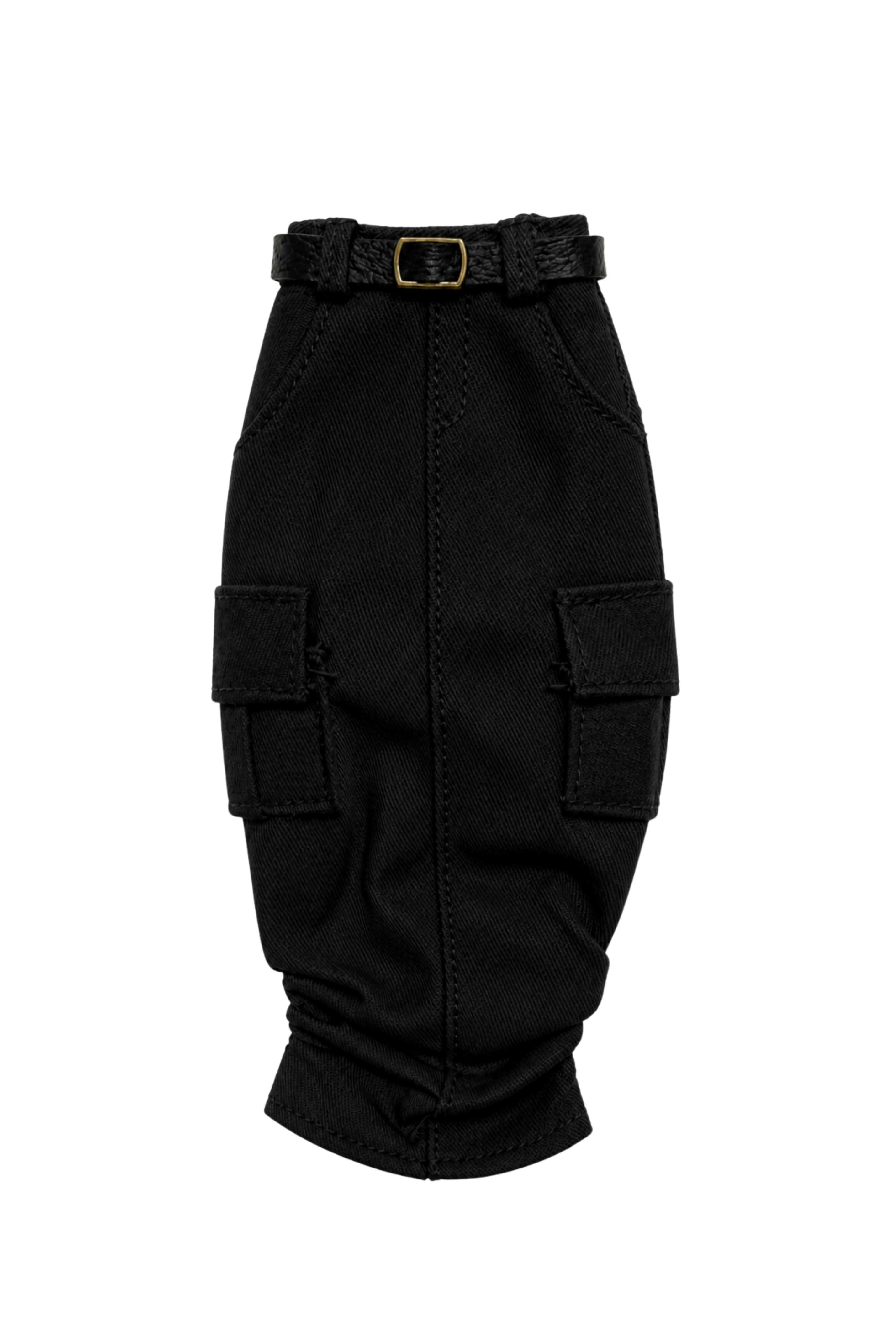 Style No.16 | Fashion Royalty 6.0 Cargo Skirt | Khaki Utility Midi Skirt with Belt for 1/6 Scale Doll | Modern Street Style Doll Clothes