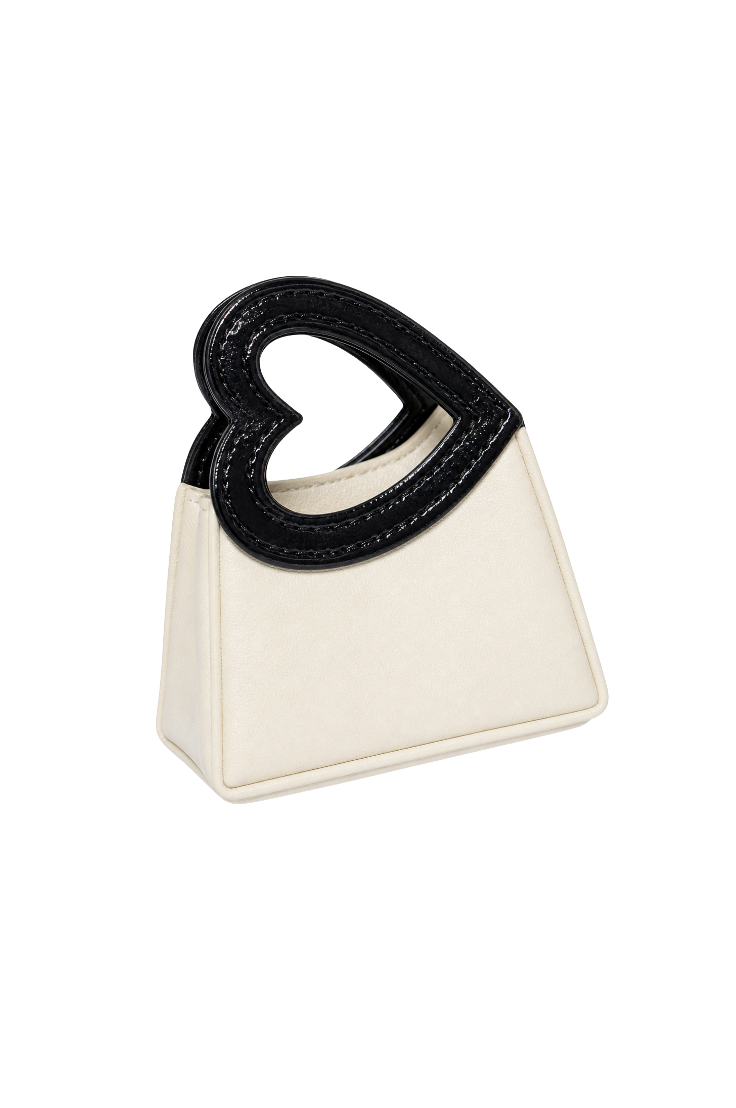 Style No.17 | Heart Handle Mini Bag – White & Red Statement Purse, Cute Romantic Handbag, Fashion Royalty Doll Scale / Micro Bag Aesthetic