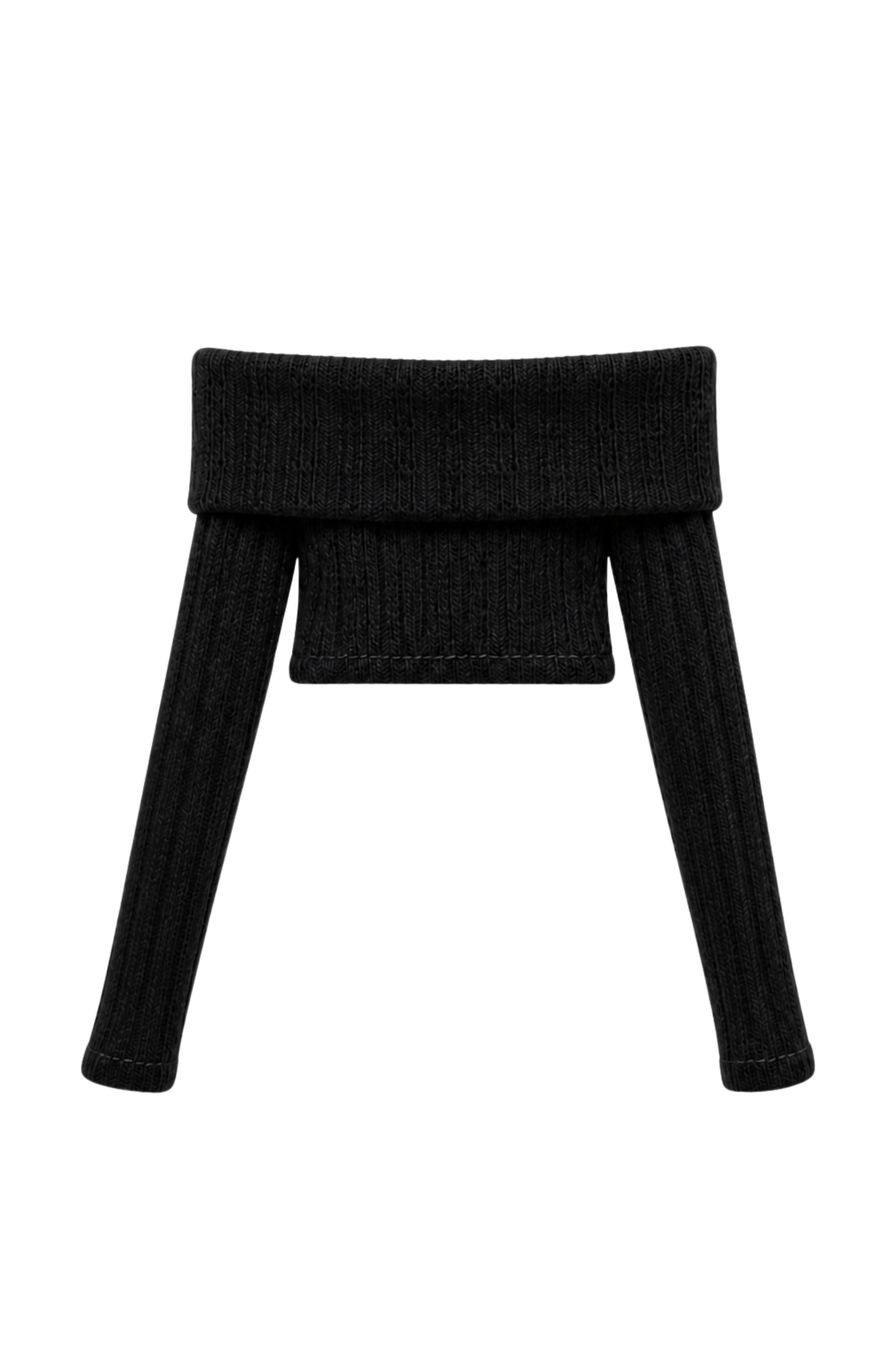 Style No.22 | Off-Shoulder Knit Top for Fashion Royalty 6.0 Doll – Long Sleeve Doll Sweater, Minimalist Ribbed Knit, 1/6 Scale Doll Clothes