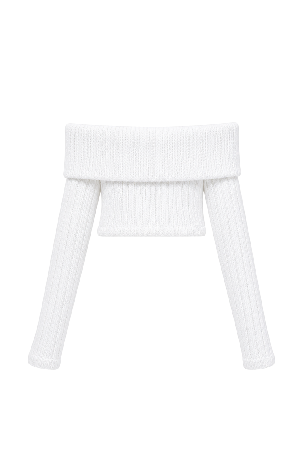 Style No.22 | Off-Shoulder Knit Top for Fashion Royalty 6.0 Doll – Long Sleeve Doll Sweater, Minimalist Ribbed Knit, 1/6 Scale Doll Clothes