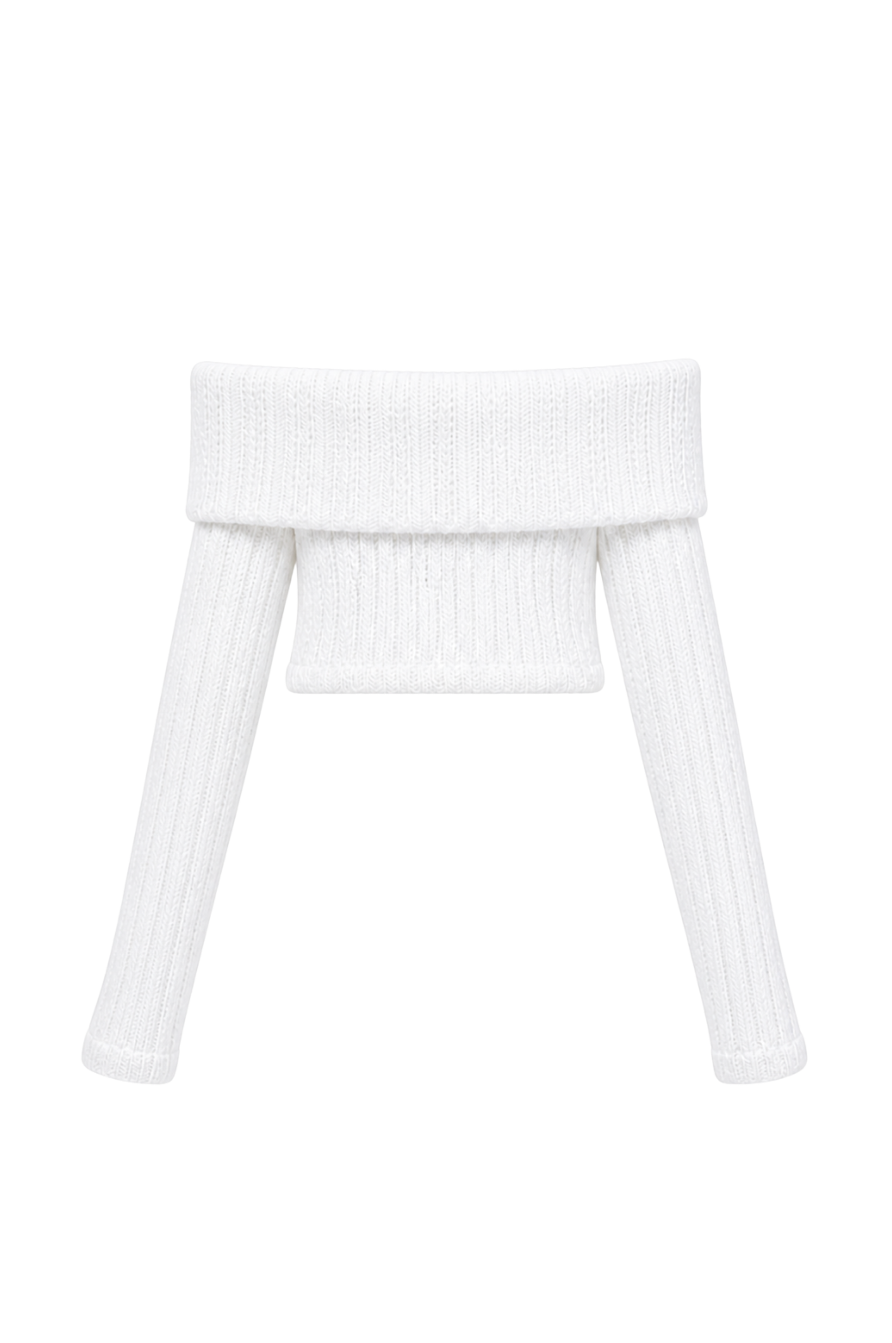 Style No.22 | Off-Shoulder Knit Top for Fashion Royalty 6.0 Doll – Long Sleeve Doll Sweater, Minimalist Ribbed Knit, 1/6 Scale Doll Clothes