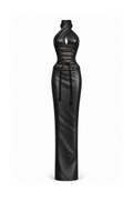 FW 26 SILVER VEIL | Halter Corset Maxi Dress | 1:6 Doll Clothing | BARE