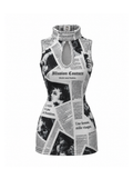 FW 26 | NEWSPAPER KEYHOLE MINI DRESS | Fashion Royalty Doll Clothes | BARE