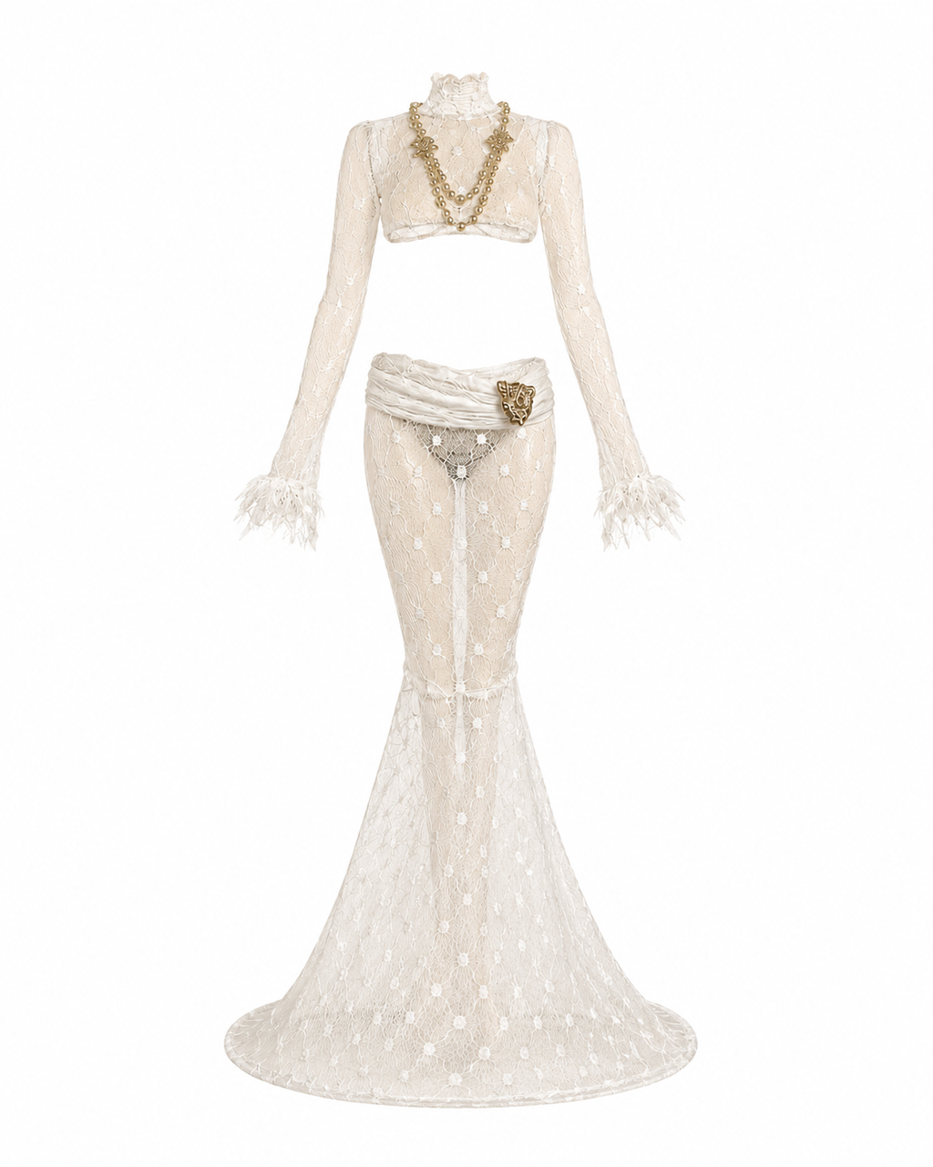 FW 26 | Sheer Lace Mermaid Set – Fashion Royalty Style 1/6 Doll Outfit | BARE