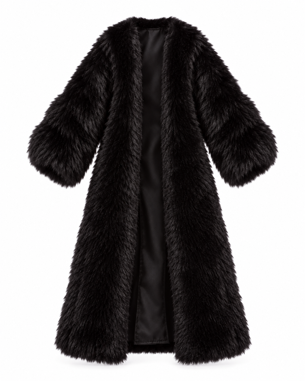 ANGEL SHANGHAI | BBlack Faux Fur Coat for Fashion Royalty Dolls | 1/6 Scale Luxury Doll Outerwear| BARE