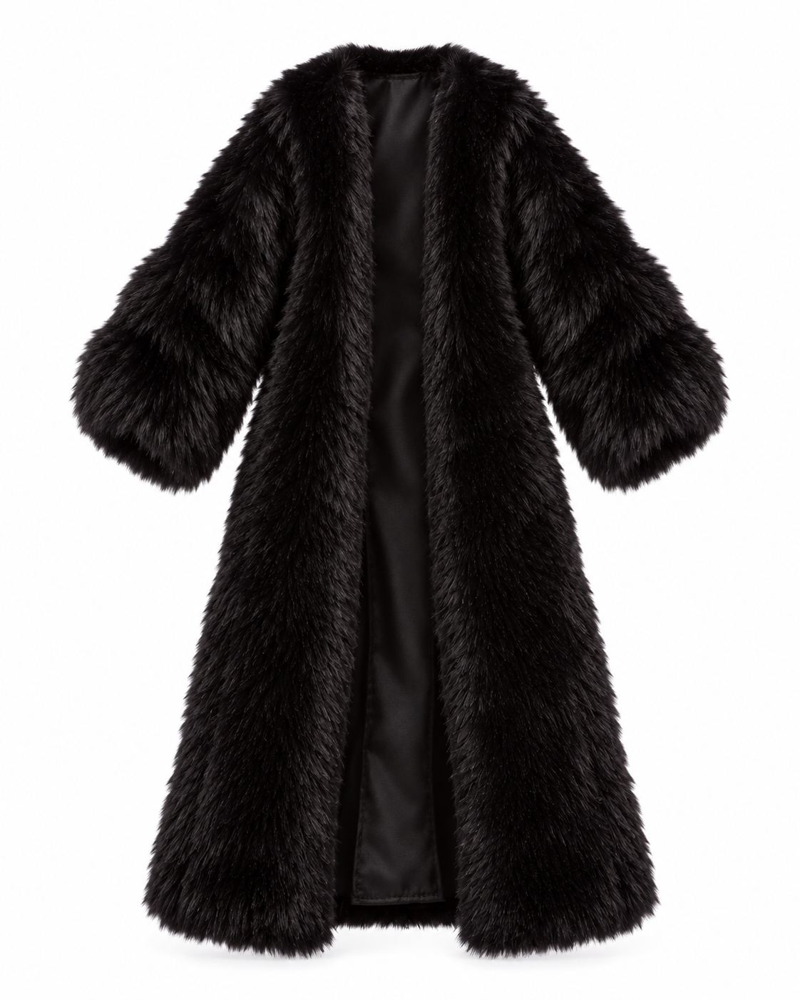 ANGEL SHANGHAI | BBlack Faux Fur Coat for Fashion Royalty Dolls | 1/6 Scale Luxury Doll Outerwear| BARE
