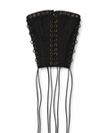 DELUXE | Black Eyelet Lace Up Corset Belt | Fashion Royalty Doll Clothes | 1/6 Scale Doll Accessory | BARE