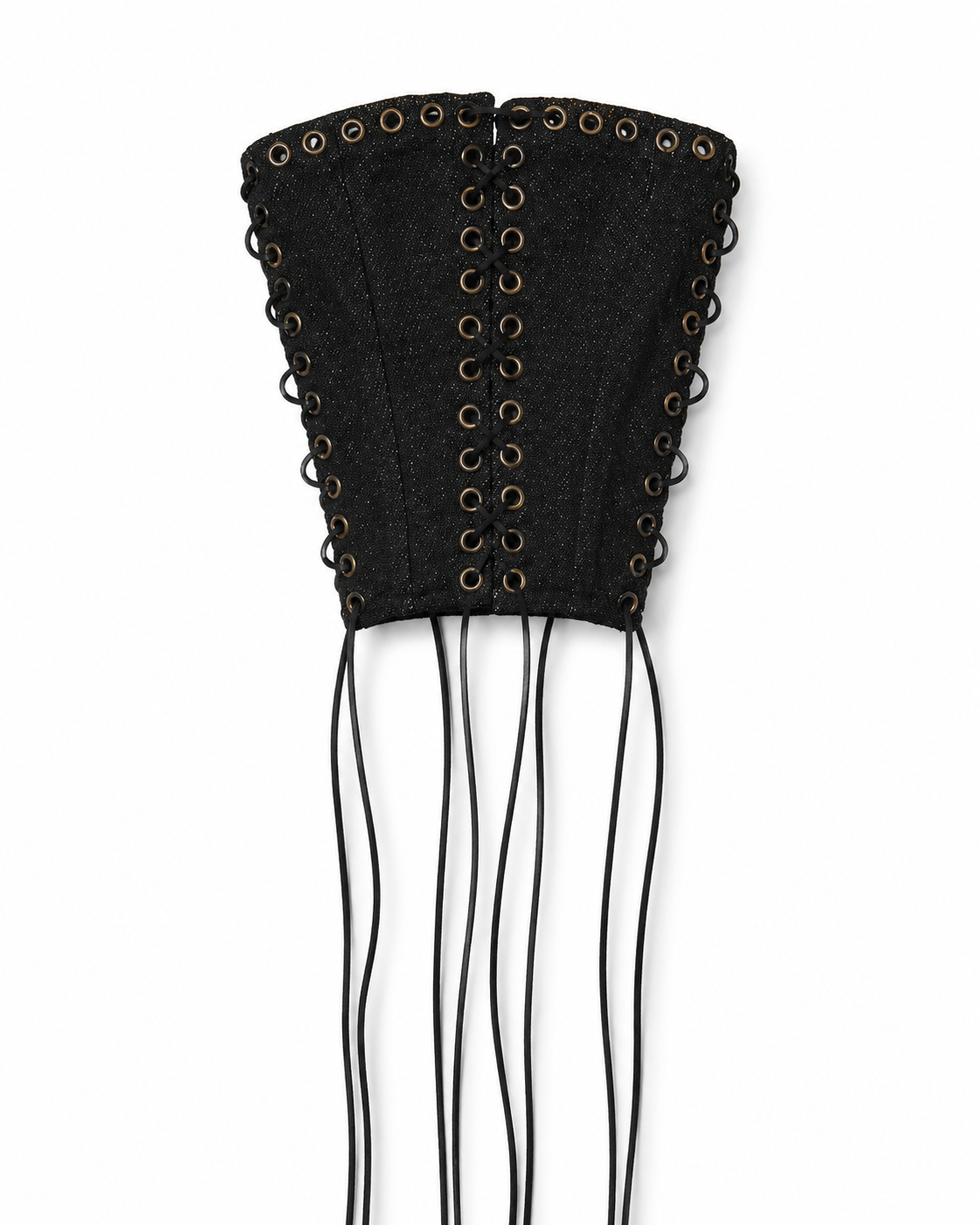DELUXE | Black Eyelet Lace Up Corset Belt | Fashion Royalty Doll Clothes | 1/6 Scale Doll Accessory | BARE