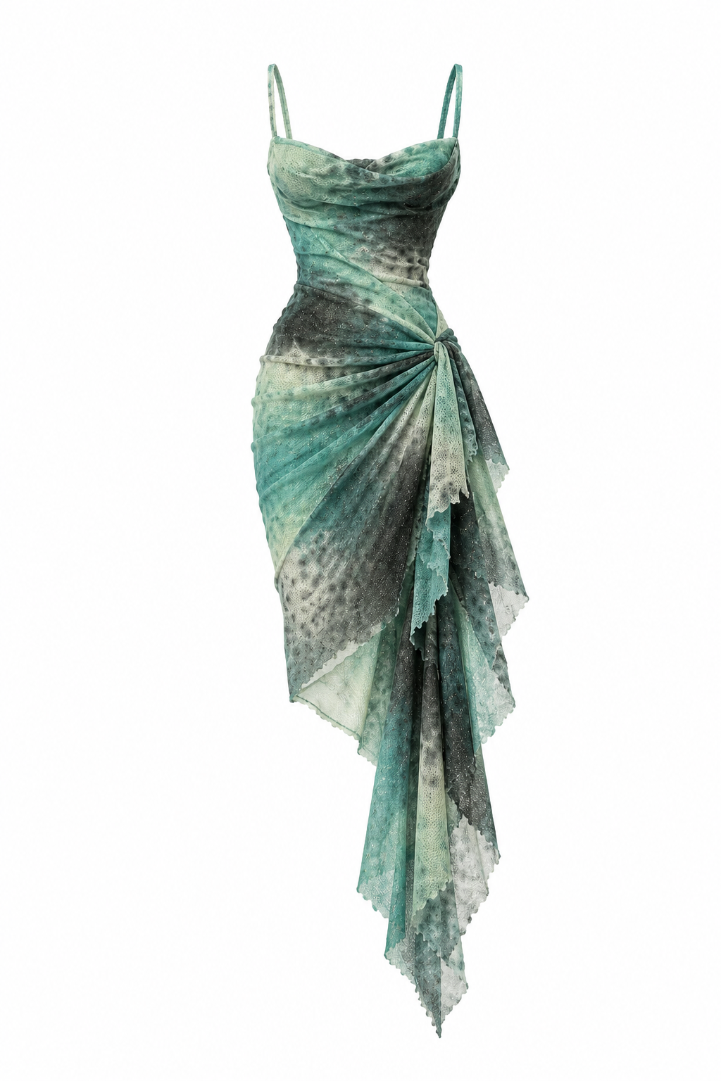 FW 26 | Sea Glass Halter Mini Dress for 1/6 Fashion Doll | BARE