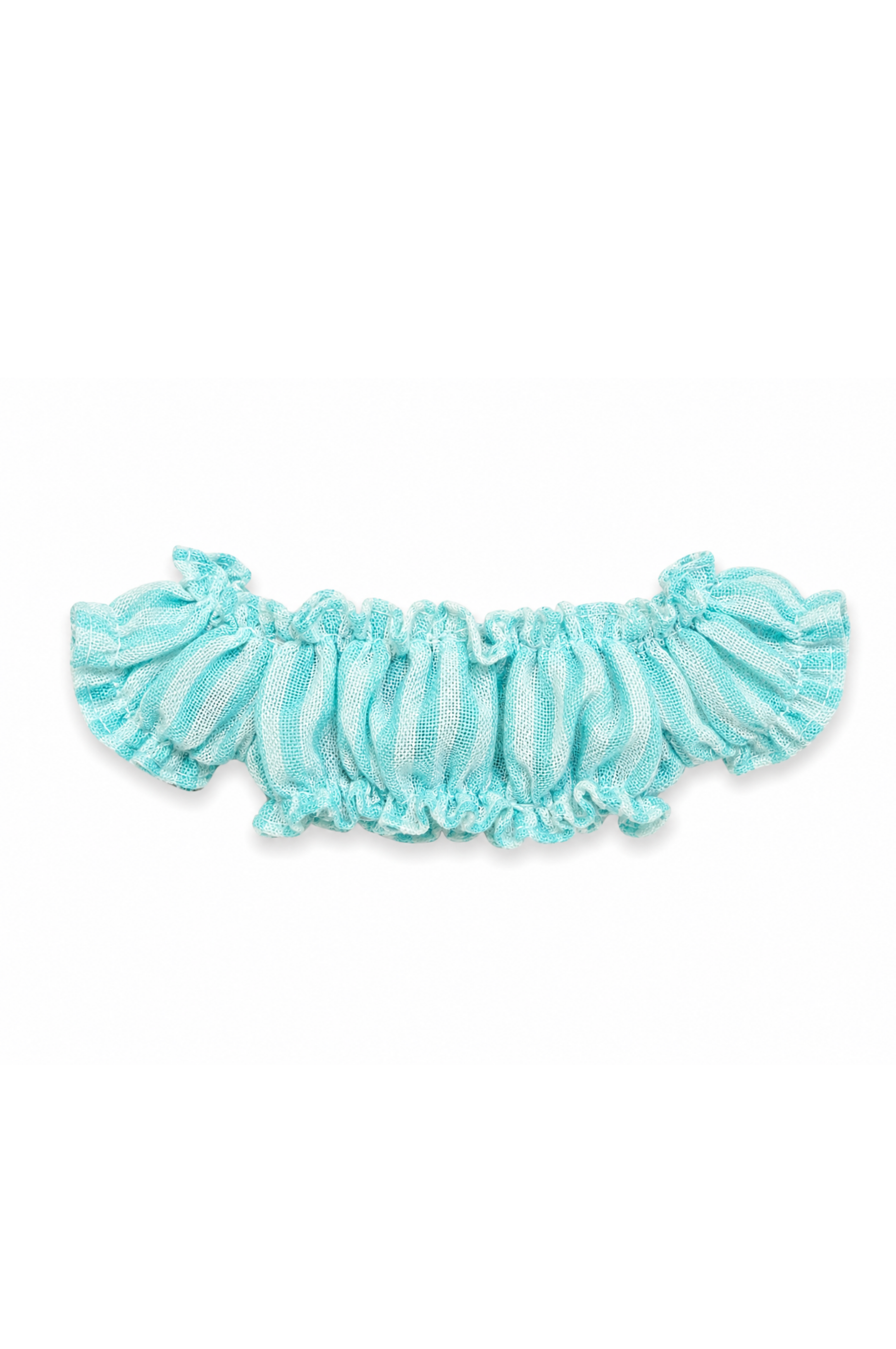BASIC | 1/6 Scale Fashion Doll Ruched Off Shoulder Crop Top Aqua Handmade Casual Summer Doll Clothing