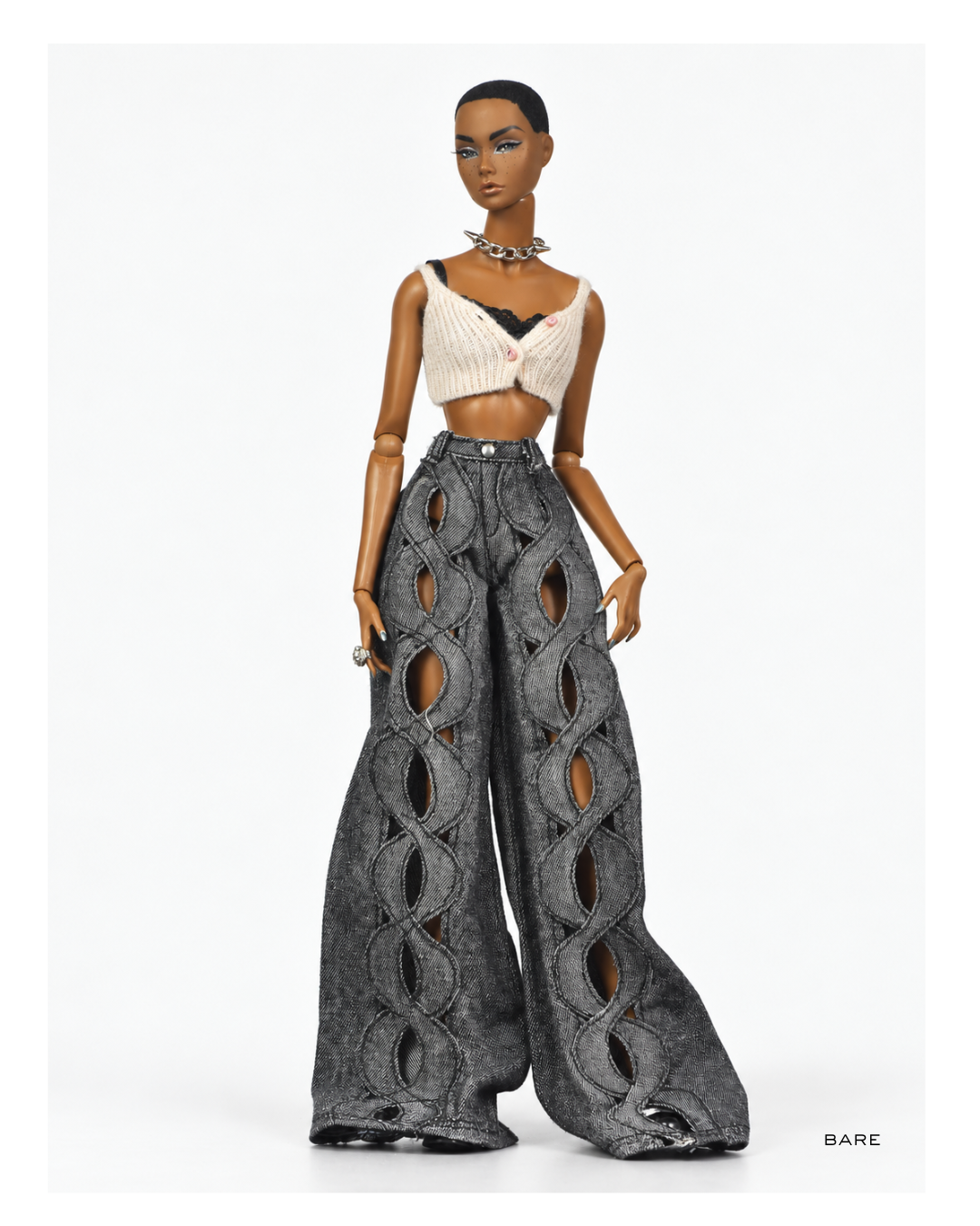 DELUXE | Sleeveless Ribbed Knit Crop Top – 3 Colours | Fashion Royalty Doll Clothes | BARE