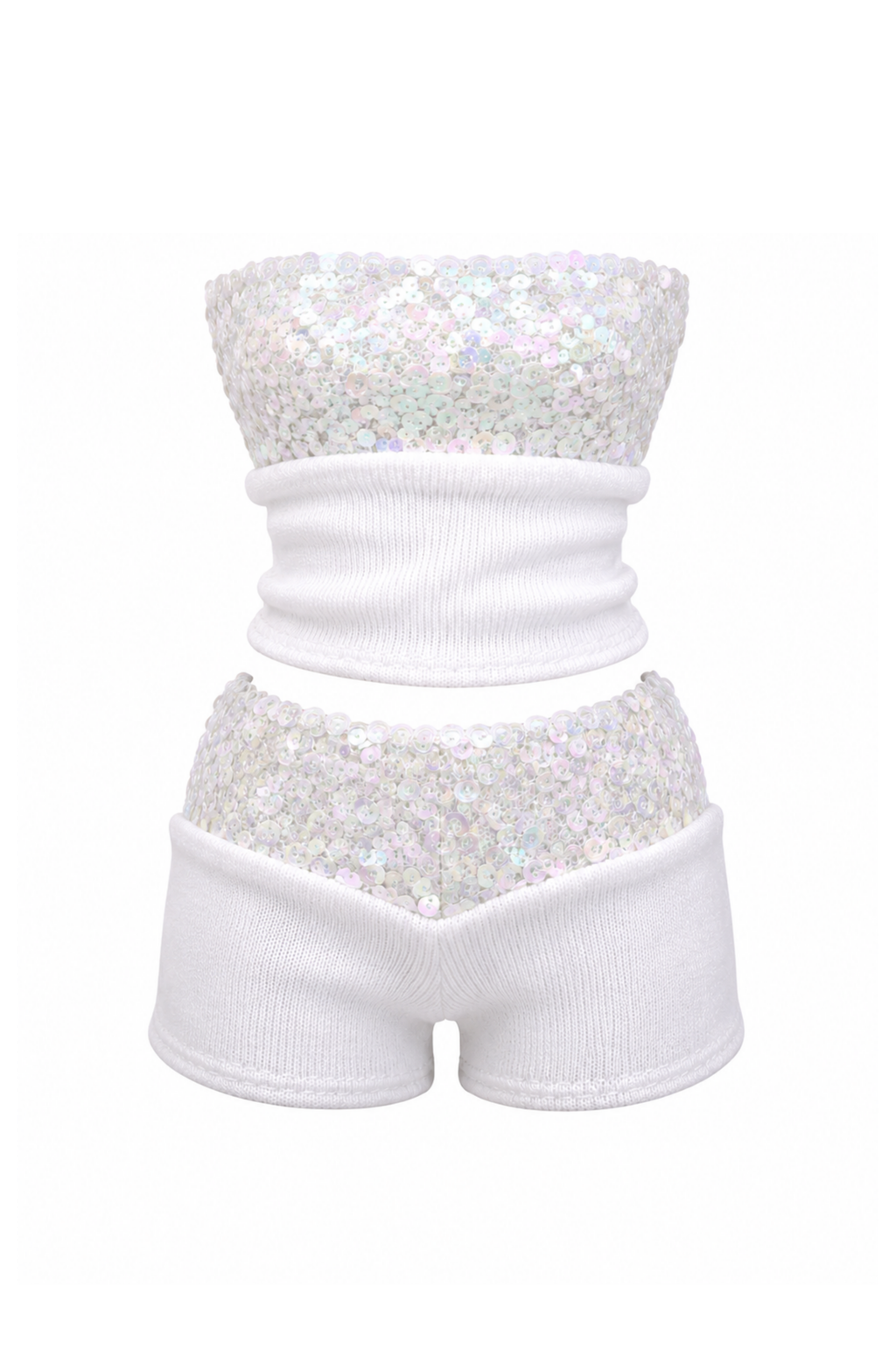 PINK | Style No. 3 | Pink Glam Doll Clothes for 1/6 Scale Dolls | Fashion Royalty 6.0 Outfit | Rhinestone Crop Top | Beaded Mini Skirt | Y2K Doll Fashion