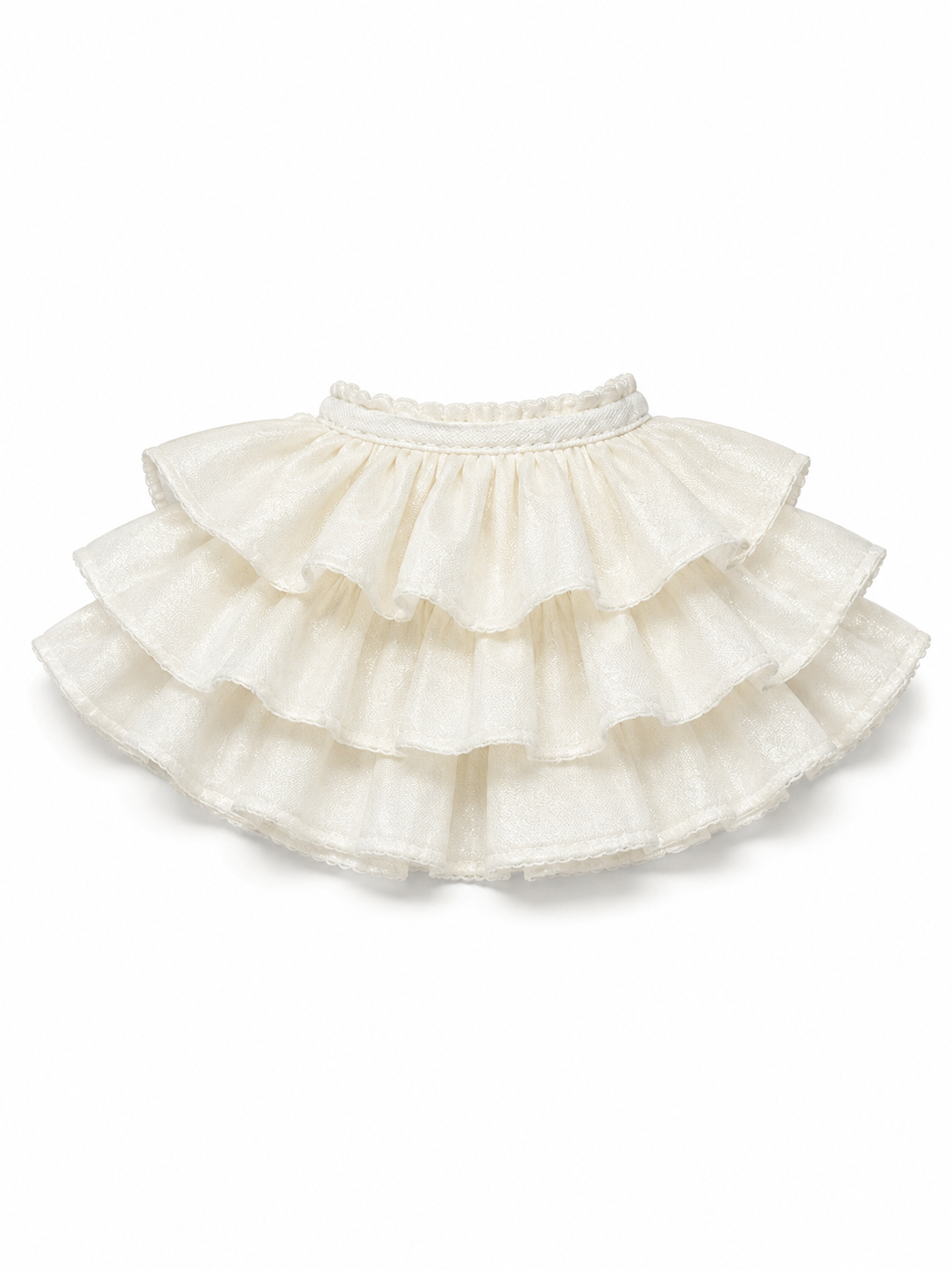 DELUXE | Ivory Tiered Ruffle Mini Skirt | Fashion Royalty Doll Clothes | 1/6 Scale Doll Skirt | BARE