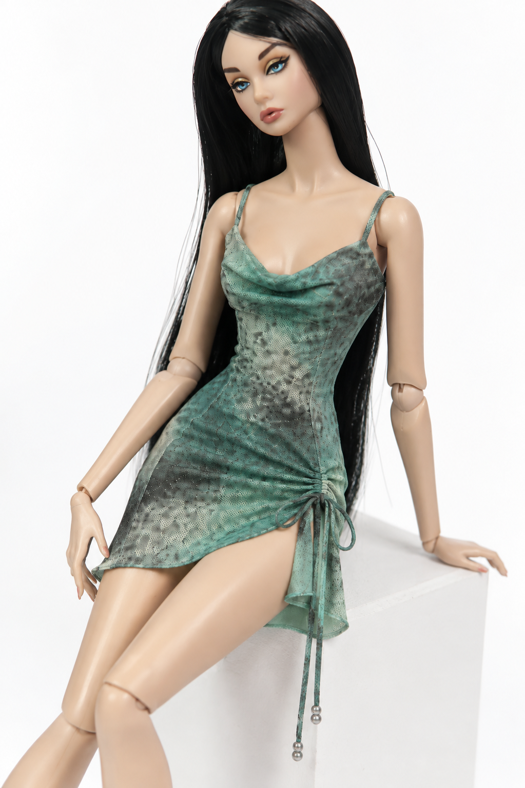 FW 26 | Tidal Ruched Mini Dress for 1/6 Fashion Doll | BARE