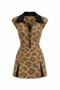 WILD INSTINCT | Leopard Zip-Collar Mini Dress | Fashion Royalty Doll Clothes | BARE
