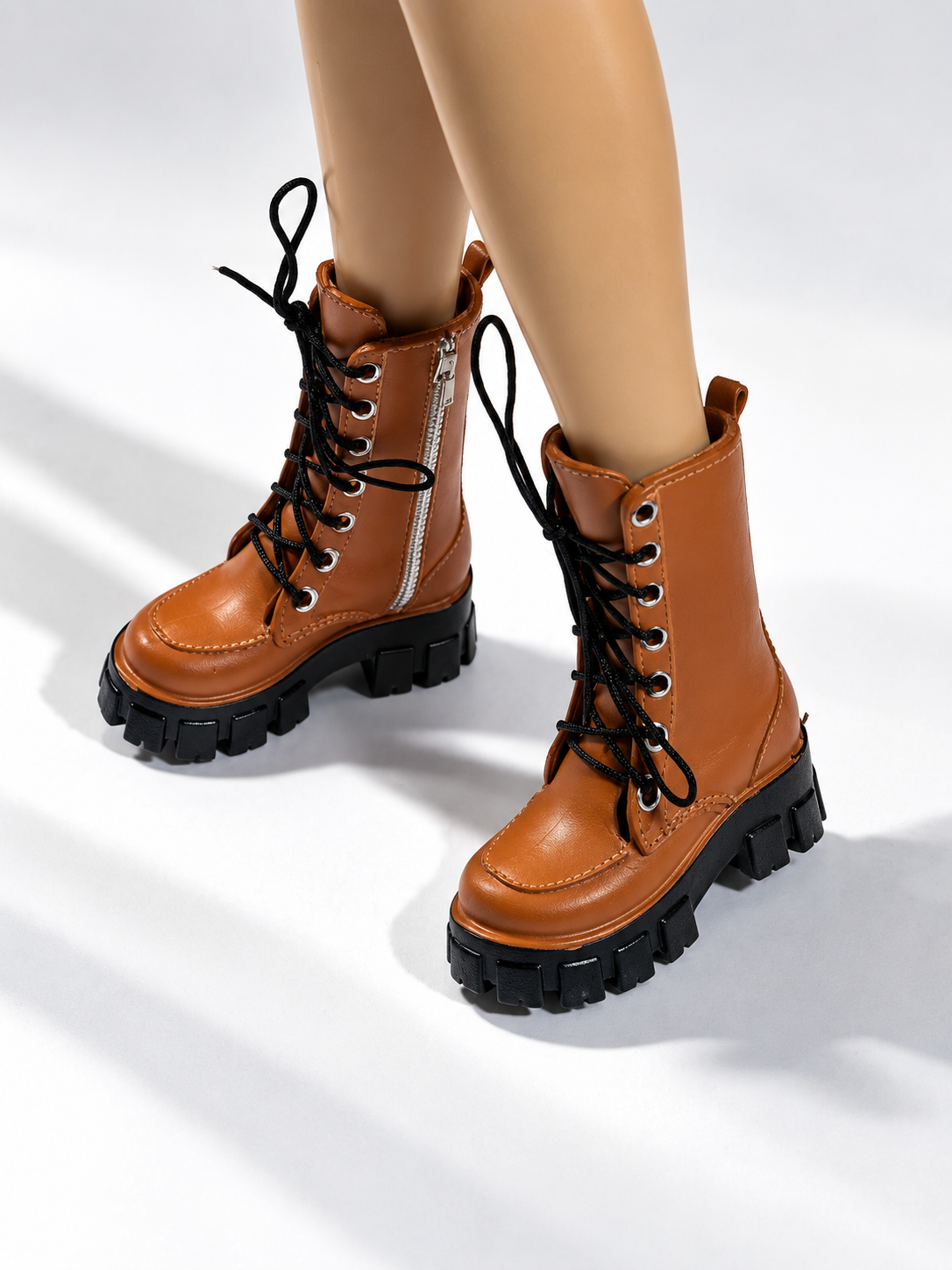 FW 26 | Tan Vinyl Boots for 1/6 Fashion Royalty Doll | BARE