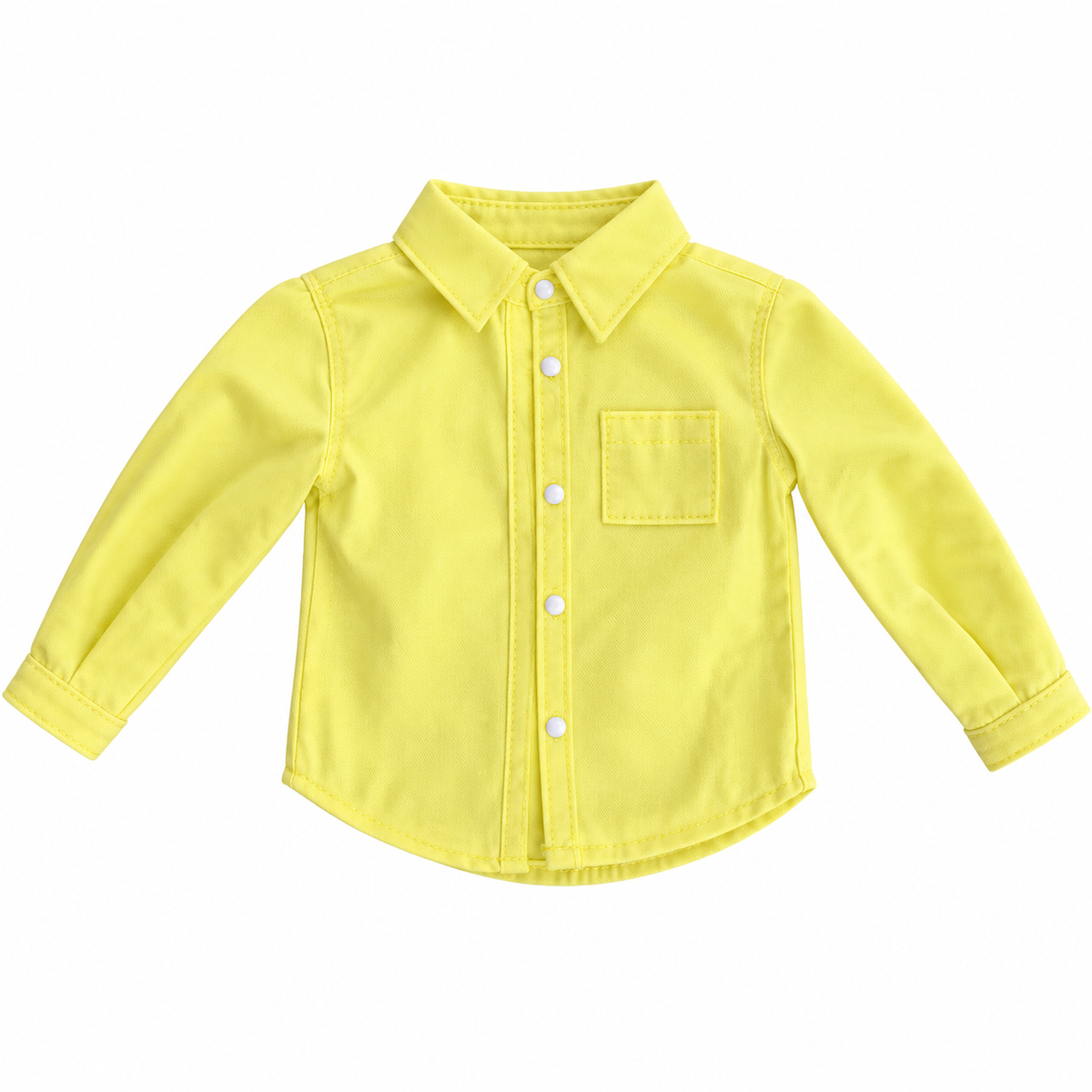 FW 26 | FR HOMME | Essential Long-Sleeve Shirt — Yellow / Black / Khaki | BARE