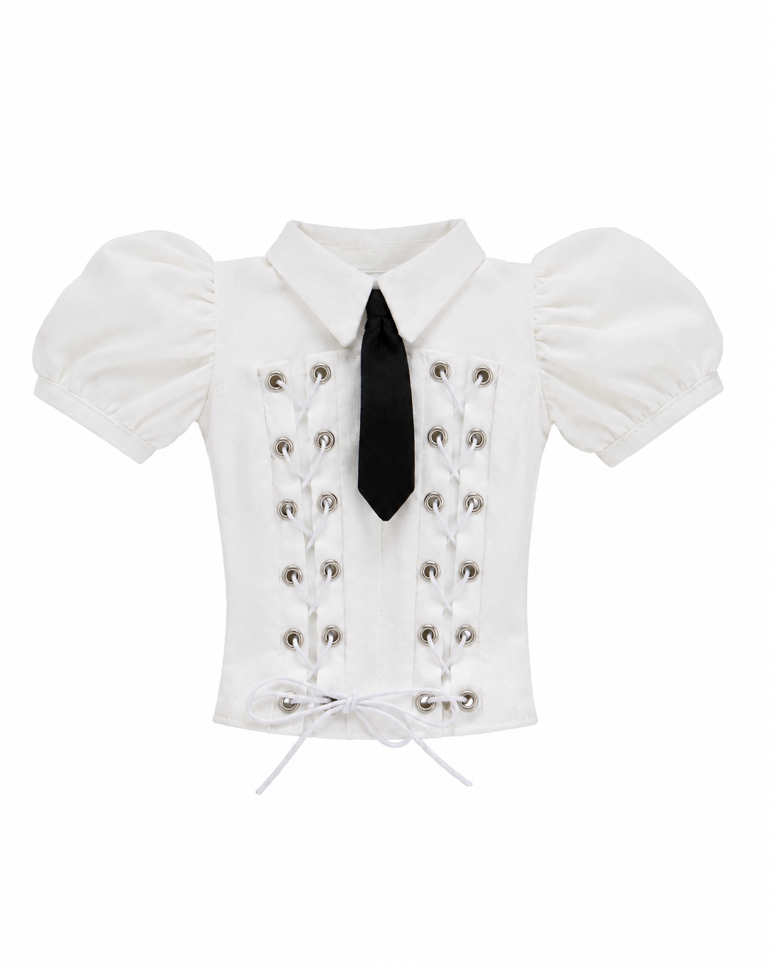 DELUXE | Corset Lace-Up Puff Sleeve Shirt – Fashion Royalty Doll Clothes | BARE