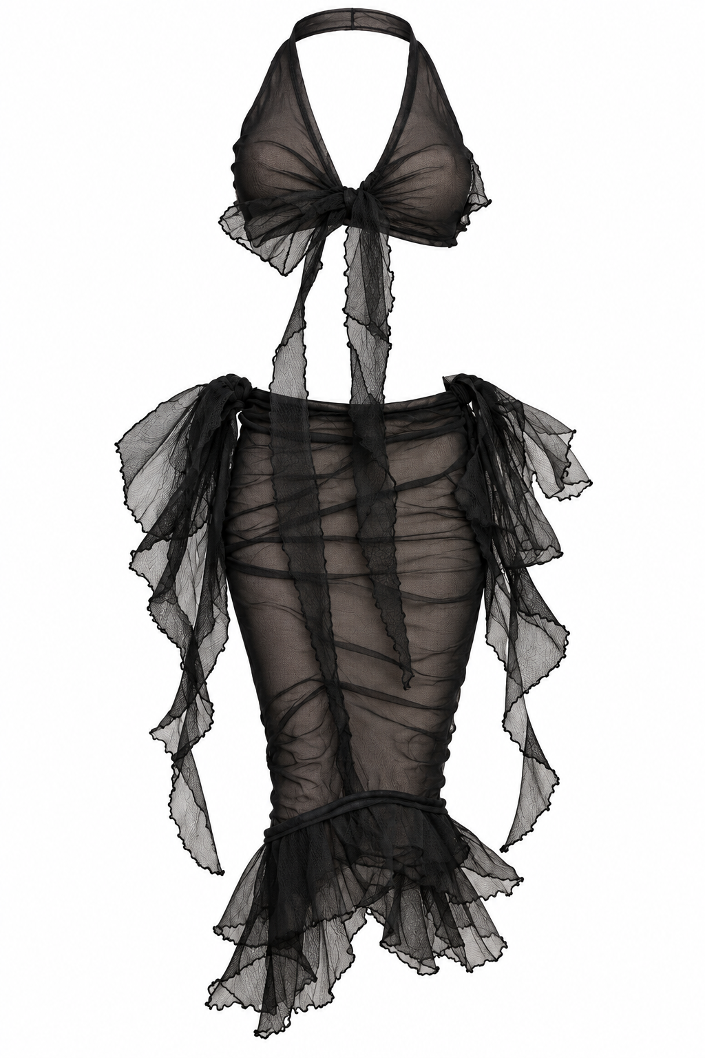 FW 26 | Sheer Mesh Two-Piece Set for Fashion Royalty clothes| BARE